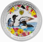 Коллекционная серебряная монета "Любовь драгоценная - Утки" 31,1 г 2026 год
