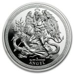 Колекційна срібна монета «Острів Мен - Ангел» PROOF 62,2 г 2018 рік
