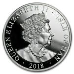 Колекційна срібна монета «Острів Мен - Ангел» PROOF 62,2 г 2018 рік - Зображення 3