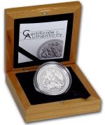 Колекційна срібна монета «Острів Мен - Ангел» PROOF 62,2 г 2018 рік - Зображення 2