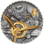 Колекційна срібна монета "Steampunk - Літак" 93,3 г 2025 рік