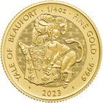 Колекційна золота монета "Королівські звірі Тюдорів - Єль Бофорта" 7,78 г 2023 рік
