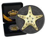 Колекційна срібна монета "Морська Зірка - Gold Black Empire" 31,1 г 2021 рік - Зображення 2