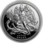 Колекційна срібна монета «Острів Мен - Ангел» PROOF 31,1 г 2022 рік