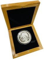 Колекційна срібна монета «Острів Мен - Ангел» PROOF 31,1 г 2022 рік - Зображення 2