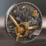 Колекційна срібна монета "Steampunk - Літак" 93,3 г 2025 рік - Зображення 4