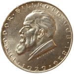 Колекційна срібна монета “2 шилінга - Теодор Більрот" 12 г 1929 рік