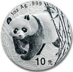 Колекційна срібна монета “Китайська Панда” 31 г 2001 рік