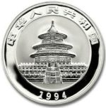 Колекційна срібна монета “Китайська Панда” 31 г 1994 рік - Зображення 2
