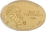 Колекційна золота монета "Рік Дракона" PROOF 0,62 г 2017 рік