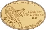 Колекційна золота монета “Рік Змії” PROOF 0,62 г 2017 рік