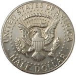 Колекційна срібна монета "½ Dollar - Half Dollar, Кеннеді" 11,5 г 1965-1970 роки - Зображення 2