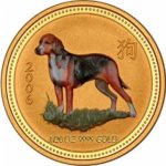 Колекційна золота монета “Lunar I – Рік Собаки” COLOURED 1,55 г 2006 рік