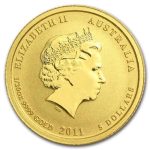 Колекційна золота монета “Lunar IІ – Рік Кролика” 1,55 г 2011 рік - Зображення 2