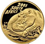 Колекційна золота монета "Бегемот" PROOF 3,11 г 2005 рік