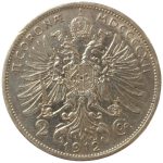 Колекційна срібна монета "2 крони" 10 г 1912-1913 роки - Зображення 2