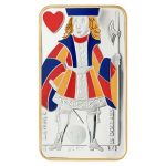 Коллекционная серебряная монета "Jack of Hearts - Валет Черви" 31,1 г 2008 год