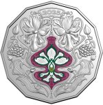 Колекційна монета "Festive Florals Christmas - Святкові Квіти Різдво" Burgundy 2025 рік - Зображення 2