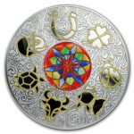 Колекційна срібна монета "Щаслива Сімка" 250 г 2018 рік