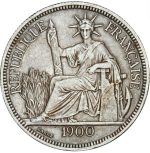 Колекційна срібна монета "1 піастр" 27 г 1895-1900 роки